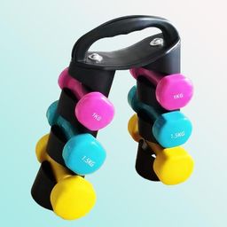 ATORSE® Dumbbell Rack for Home Gym 3 Layers Professional Dumbbell Holder Floor Stand image 4