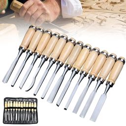 sunkizzrs Sunkizzrs® 12Pcs Wood Carving Chisel Set — Chisel Set for Woodworking — Wood Carving Professional Tools Set — Woodworking Tools with Carrying Case - Great for Beginners & Pros image 1