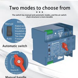 GADITES Automatic Transfer Switch ATS 125A – Single Phase Emergency Power Transfer Switch | Auto Generator Changeover Switch | Backup Power Controller for Home/Business (SINGLE PHASE CHANGE OVER) image 2