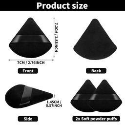 ROBIFEL Triangle Soft Powder Sponge Foundation with Strap (Multicolour) image 2