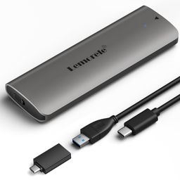 lemorele M.2 NVMe SSD Enclosure Adapter, Tool-Free USB C 3.2 Gen2 (10Gbps) NVMe M.2 PCIe External Hard Drive Case Adapter for (M-Key & M+B Key) NVMe SSD (2230/2242 /2260/2280) image 1