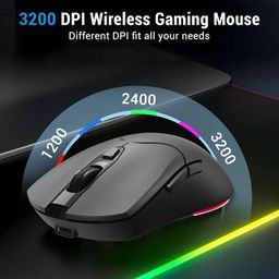 Ant Esports KM500W Pro Wireless Gaming Keyboard Mouse Combo, Rechargeable 104 Key LED Light Up Keyboard Ergonomic Wireless Gaming Mouse, Backlit Mouse Keyboard for Xbox PS5 PS4 PC Laptop image 2