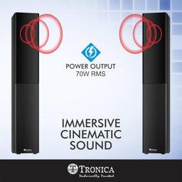 TRONICA TR-1502 Newly Launched Auxiliary Bluetooth Deep Bass Home Theater System with Subwoofer 2.1 Channel with 70W Premium Signature Sound, Multiple Connectivity Modes, Remote,Sleek Finish(Black) image 5