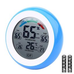 amiciSense Digital Weather Station, Thermometer Hygrometer for Indoor Temperature and Humidity Monitoring with Touch Display and 2xAAA Battery image 1