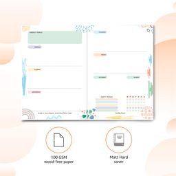 Amazon Basics 12-Month Undated Planner | 11.75 x 8.5 inches | Habit Tracker, Monthly & Weekly Spreads, Goal Setting & Utility Pages | Canary Paper | Ideal for Home, Office & School Organization image 4