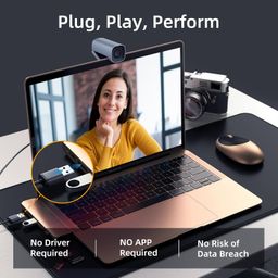 Angekis 4K Webcam for PC -Ultral HD 4K,with 4X Digital Zoom, 1 Built in Microphones. USB Type C Port. FOV 90°(Diagonal) AccelaFocus Technology,for Zoom/Skype/Teams, Conferencing and Video Calling image 4