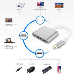 Tobo USB C to HDMI Multiport Adapter, 3 in 1 USB C Hub Thunderbolt 3 to HDMI 4K USB 3.0 PD Charging Port, Multiport USB C Adapter Compatible with MacBook Pro/Air/iMac/Chromebook etc TD-221TC-15 image 3