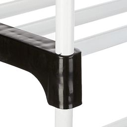 generic Multipurpose Foldable Shoe Rack for Home | 3-Shelf Plastic Slipper/Chappal/Footwear Stand | Collapsible Storage, Easy to Assemble (Black) image 3