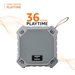 amazon basics AmazonBasics 5W Bluetooth 5.3 Speaker, Upto 36 Hrs Playtime, True Wireless Technology, Built in Mic, Multiple Connectivity Modes (Grey) image 2