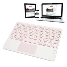 elbme Elbme® Keyboard, Silent Lightweight Portable 78 Keys Wireless Keyboard with Touchpad for Laptops (Pink) image 2