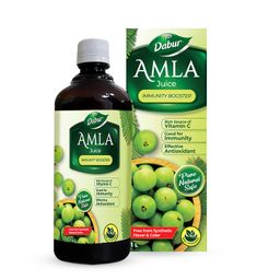 Dabur Amla Juice -1L | Rich Source of Vitamin C | Effective Antioxidants for Immunity boosting | Pure, Natural and 100% Ayurvedic Juice image 1