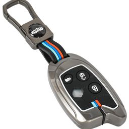 Coll of Fest Metal Silicon Key Cover Compatible for Maruti Suzuki Nippon 3 Button Smart Key Cover Metal & Silicone Protection Special Feature Visible in Low-Light Conditions image 4