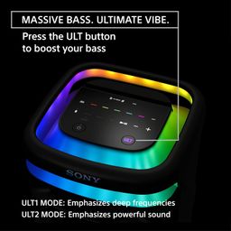 SONY New Launch ULT Tower 10 Party Speaker with ULT Button(2 Modes) for Massive Bass and Powerful Sound, 360 Sound & Party Lights, Wireless Mic for Karaoke, Bluetooth, Touch Panel, TV Sound Booster image 2