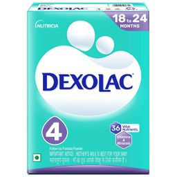 Dexolac Follow Up Infant Formula Milk Powder for Babies - Stage 4 (18 to 24 months) - with 36 Vital Nutrients - 400gms - BIB Pack image 1