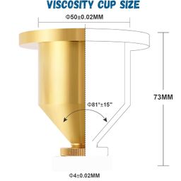 LABICO Ford B4 Viscosity Cup – Precision Brass Viscometer with Stand & Stopwatch image 4
