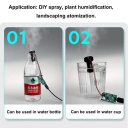 SpiderJuice 1Pc USB Humidifier Module Spray Circuit Board Atomization 5V Plate Atomizer DIY Incubation Experimental Equipment Ultrasonic Mist Fog Fogger Maker Humidifier Disc 108KHz PCB for Home image 4