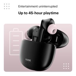 Noise Buds VS104 Truly Wireless Earbuds with 45H of Playtime, Quad Mic with ENC, Instacharge(10 min=200 min), 13mm Driver,Low Latency, BT v5.2 (Charcoal Black) image 3