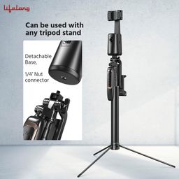 Lifelong AI Auto Face Tracking Tripod | 360° Rotation Mobile Stand for Video Recording | Rechargeable Phone Holder Camera Stand for Shooting | No App Needed | Gimbal with Light, Remote & Gesture Ctrl image 5