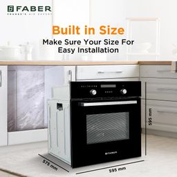 Faber 82L Built-In Microwave Oven with 10 functions | Auto Cook Menus & Auto Power Off Protection | Grill, Convection, Defrost & Combination Cooking | 1 Yr Warranty | FBIO 82L 10F BK with ART image 5