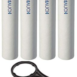Konvio Neer Pre Filter PP Spun Filter 10 Inch Size Compatible for 10 Inch Pre-Filter Housing of All Water Purifier (4, SPUN with Spanner) image 1