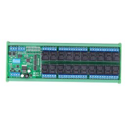 fofy 20 Channel Relay Board RS485 Relay Control Module with Good Isolation DIN35 or C45 Rail Mounted TVS Surge Protector for Surveillance System (12V) image 1