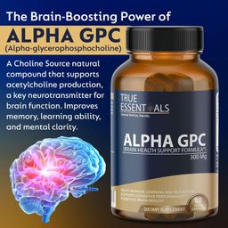 true essentials True Essential Alpha GPC 300mg 60 Capsules |Helps Improve Learning And Retention Supports Conginitive Performance Supports Brain Health- Pack Of 1 image 4