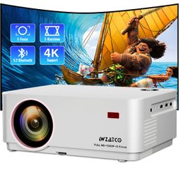 WZATCO Yuva Elite Automatic, Native 1080P Ultra Bright 12600 Lumens Projector for Home, 250” Screen | 5W Speaker | 2 Way Bluetooth | USB Screen Mirroring | White image 1