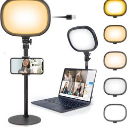 Adofys Slab Key Light for Video Shooting YouTube, Tripod Stand with Light Five Color Temperatures 3200K-5600K, Adjustable Brightness 1455 Lumens, CRI 95+ with Extendable Stand for Content Creation. image 1
