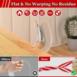 Rster 1 Meter Silicon Edge Protector, Baby Proofing Edge Protector Strip for Kids, Corner Protector for Sharp Edges, Desk, Table, Bed, Safety Cover for Sharp Corners & Edges image 5