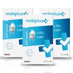 nuvox healthcare MOBIPLUS – Joint Health Supplement with Veg. Glucosamine, Boswellin, Curcumin C3 Complex & Piperine for Joint Strength, Cartilage Health, Mobility & Flexibility – 30 Tablets image 1