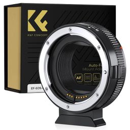 K&F Concept EF to EOS R Adapter, Auto Focus EF EF-S Lens to RF Mount Adapter with Removable Tripod Mount Compatible with Canon EF EF-S EOS RP R R6 R5 Cameras image 1