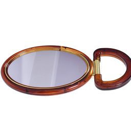 scarlet line Professional Series Oval Shape Small Size Double Sided Magnifying Makeup Mirror with Handle Stand for Men & Women, 16 x 8.5 x 1 cm image 2