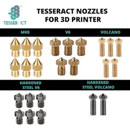 TESSERACT 1.0mm Extruder Nozzle For 3D Printer | MK8 Brass Nozzle for 3D Printing | Made in India Compatible With Anet A8 Makerbot MK8 Creality CR-10 S4 S5 Ender 3 3Pro 5 (Quantity-3 Nozzle MK8 1.0mm) image 4