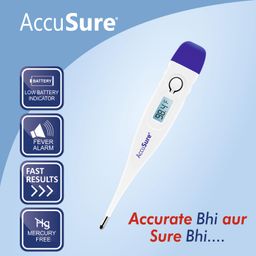 AccuSure MT-1027 Mercury-Free Digital Thermometer Transparent Storage Case White image 2