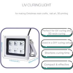 AVEDIA UV Light for Resin Art - UV Lamp Machine, 3D Printer LED Curing Light, SLA/DLP/LCD 3D Printing 405nm LED Lights, Photosensitive Resin Solidify UV Curing Lamp image 2