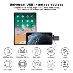 STRIFF OTG Compatible with iPhone/ipad, Lightning OTG Pendrive Adapter Compatible with iOS 13 and Later, USB Female Support Connect USB Flash Drive, Mobile Hard Drive Keyboard, Mouse (Black) image 2