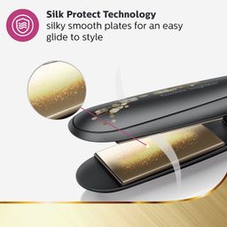 Philips BHS736/00 Kerashine Titanium Wide Plate Straightener with SilkProtect Technology. Straighten, curl, with Instant Shine for Thick Long Hair image 2