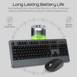 Archer Tech Lab ACE-K100 Wireless Keyboard and Mouse Combo with Single 2.4GHz Nano Receiver, 104 Keys Membrane Switches, 1200 DPI Mouse, 125Hz Polling Rate, 3 Million Lifespan, for Windows Mac OS image 5