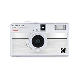 KODAK EKTAR H35N Half Frame Film Camera, 35mm, Reusable, Focus-Free, Bulb Function, Built-in Star Filter, Coated Improved Lens (Film & AAA Battery are not Included) (Striped Silver) image 1