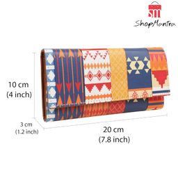 shopmantra Abstract Triangle Pattern Multicolor Faux Leather Printed Women's Wallet image 3