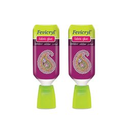 hunny- bunch Fevicryl Fabric Glue, Non-Toxic, Multi-Surface Adhesive For Sticking Embellishments on Fabric, Ideal for Art & Crafts (Pack of 2-30g Each) image 1