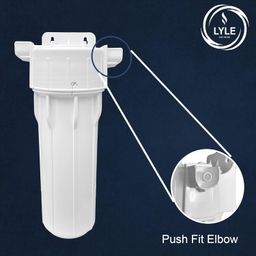 Lyle Easy To Find External Pre Filter Bowl kit Compatible with All Kind of RO and UV Water Purifier Comes with Housing/Bowl, 10.2”, ¼ and 3/8 Push Elbow Connectors with 1/4 and 3/8 Pipe image 3