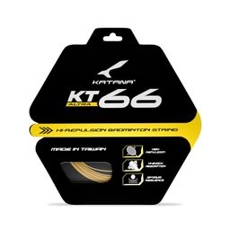 Katana KT-66 Strings 0.66mm | Durability High | High Repulsion Badminton Strings | Available in 5 Different Color (Pack of 2) Yellow image 1
