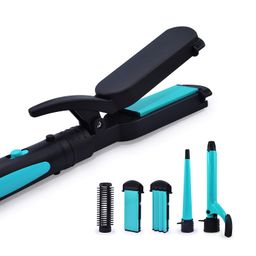 Havells 5-in-1 Multi Styling Kit - Straightener, Curler, Crimper, Conical Curler & Volume Brush | For Multiple Hair Styles | 2 Years Guarantee | Blue/Black | HC4045 image 1
