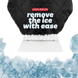 SCRUBIT [2 Pack Ice Scraper with Glove - Car Windshield Scraper for Ice and Snow w/Fleece Mitt - Quickly Scrape and Remove Snow While Staying Warm - Waterproof - Car Scraper Snow Brush (Black) image 2