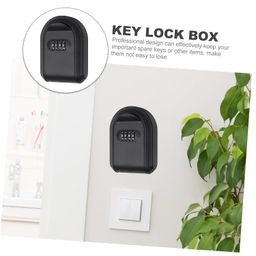 nhcdfa Lock Box, Key Lock Box, Easy to Use Locker Storage Box with Lock Wall Mounted Storage with Code Password Security Lock for Outside House Key Car Keys image 2