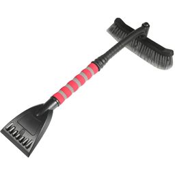 Lyla Auto Snow Brush Ice Scraper Windshield Ice Scraper with Foam Grip Detachable Black red image 1