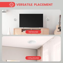 Pyle PDIC60 in-Wall/in-Ceiling Dual 6.5-inch Speaker System, Directable Tweeter, 2-Way, Flush Mount, White (Pair) image 3