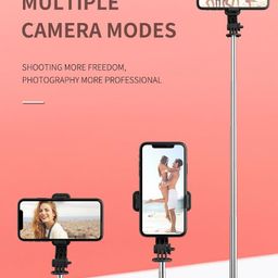 blueshoot - shoot better selfies BLUESHOOT Mini Selfie Stick 74 cms/21 inches Wireless Remote and Tripod Stand Bluetooth Compatible with All Mobile Phones (Black) image 5