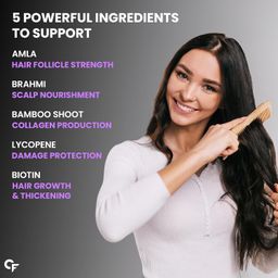 Carbamide Forte Biotin Tablets for Hair Growth with Amla, Brahmi & Bamboo Extract | Hair Growth Tablet | Hair Vitamins | Hair Supplements for Women & Men - 90 Veg Tablet image 3